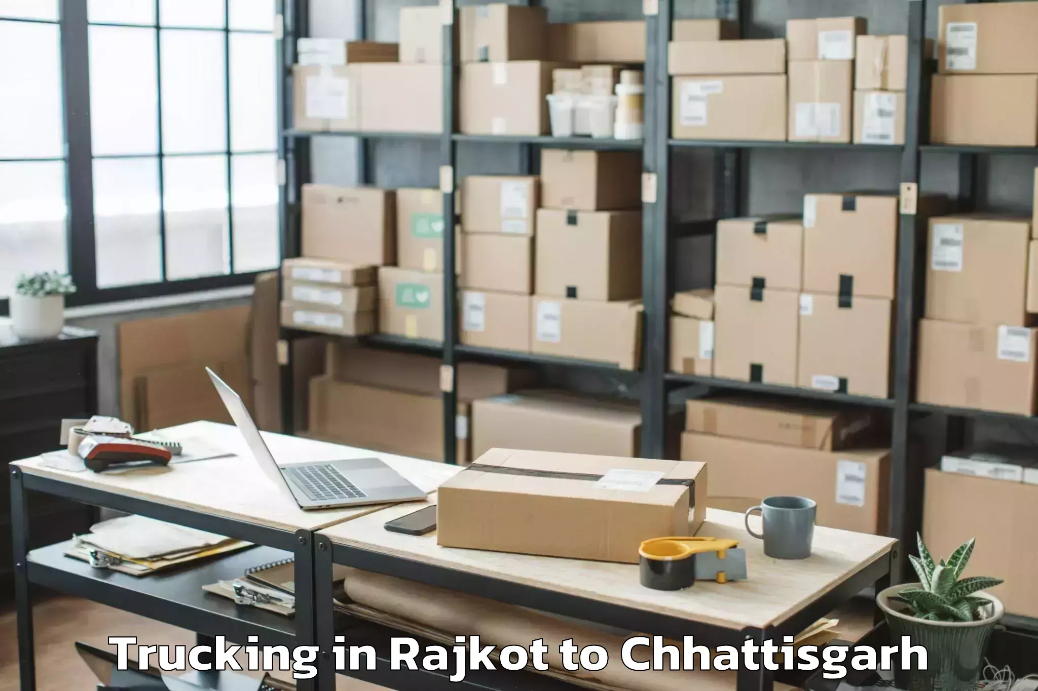 Professional Rajkot to Rajnandgaon Trucking